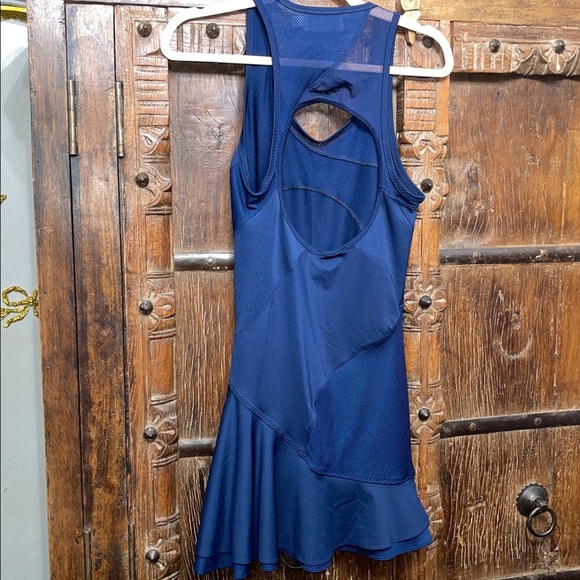 Adidas x Stella McCartney Barricade Tennis Dress Navy Mesh Cutout Racerback M - Picture 8 of 8